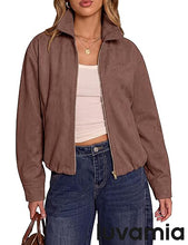 luvamia Faux Suede Jackets for Women Oversized Fall Coats Cropped Outerwear Zip Up, Long Sleeve, Slash Pockets, Modern Western Boho, Lapel Collar, Oversized Bomber Jacket, Drop Shoulder, Gathered Hem