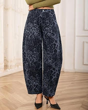 luvamia FleXcLusive Barrel Jeans Women High Waisted Baggy Leopard Cheetah Denim Pants Wide Leg Jeans for Women Trendy Stretchy, Ankle Length, Front Seam, Loose Fit, 27.5 Inch Inseam, Country Concert Outfits