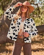 luvamia Faux Suede Cow Print Fall Jackets For Women Cropped Jacket Shacket Faux Leather, Full Lining, Button Down Shackets For Women With Pockets, Oversized Fall Outerwear, Cowgirl Outfits For Women