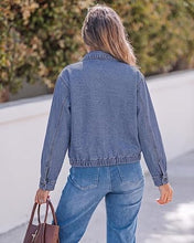 luvamia Oversized Jean Jacket Women Zip Up Bomber Denim Jacket Fall Outfits Modern Bomber Silhouette, Loose Fall Jackets, Elasticized Hem, Button-Tab Collar, Dropped Shoulders, Trendy Western Outfits