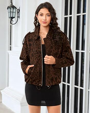 luvamia Faux Suede Leopard Jackets for Women Oversized Zip Up Bomber Coats Cheetah Animal Print Fall Jackets, Snap-Button Shoulder Tabs, Inner Lining, 2026 Trendy Fall Winter Coats, Western Outfits