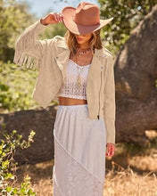 luvamia Fringe Jackets For Women Trendy Cropped Faux Suede Jacket Women Faux Leather Fall Jackets For Women, Full Lining, Zip Up, Tassel Cowgirl Jacket, Country Concert, Western Outfit For Women