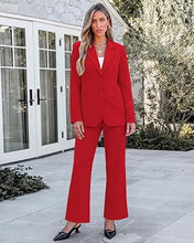 luvamia Pant Suits for Women 2 Piece Sets Business Casual Bootcut Pants Set Buttons Breasted Suit Jackets, High Waisted Bootcut Pants, 29" Inseam, Professional Office Pantsuits, Fall Teacher Outfits