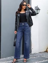 luvamia FleXcLusive Wide Leg Jeans for Women Trendy High Waisted Stretchy Denim Pants Wide Leg Pants, High Rise, 29.5" Inseam, 90s, Baggy Straight Leg Jeans, Stretch, Button Front, Western Denim Outfit for Women