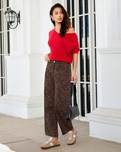 luvamia FleXcLusive Barrel Jeans Women High Waisted Baggy Leopard Cheetah Denim Pants Wide Leg Jeans for Women Trendy Stretchy, Ankle Length, Front Seam, Loose Fit, 27.5 Inch Inseam, Country Concert Outfits