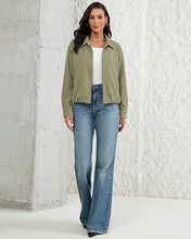 luvamia Faux Suede Jackets for Women Oversized Fall Coats Cropped Outerwear Zip Up, Long Sleeve, Slash Pockets, Modern Western Boho, Lapel Collar, Oversized Bomber Jacket, Drop Shoulder, Gathered Hem