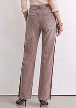 luvamia FleXclusive Straight Leg Jeans for Women High Waisted Tuxedo Stripe Denim Pants 29" Inseam, Stretchy Jean Pants, Tuxedo Stripe On The Side, Relaxed Fit Jeans With Design, 90s Style, Concert Outfits Women