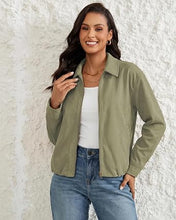 luvamia Faux Suede Jackets for Women Oversized Fall Coats Cropped Outerwear Zip Up, Long Sleeve, Slash Pockets, Modern Western Boho, Lapel Collar, Oversized Bomber Jacket, Drop Shoulder, Gathered Hem