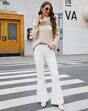 luvamia FleXclusive Flare Jeans for Women Mid Rise Bootcut Denim Pants Distressed Stretchy Denim, Retro Distressed Washed, Chic Y2K Style, Date Night Outfit, Slim Through Knee, Nashville Western Inspired