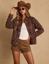luvamia Women Leopard Print Bomber Jacket Oversized Wool Blend Fall Outfits Brushed, Cheetah, Animal Print Jackets, Stand Collar, Snap Button, Elastic Hem, Winter Coats with Pockets, Western Outfits
