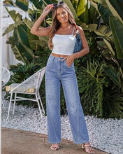 luvamia FleXclusive Wide Leg Jeans for Women High Waisted Stretch Denim Pants Side Seam Trendy, Stretchy, Baggy Straight Leg Jeans, 29.5 Inch Inseam, Angled Seam Detail, Country Concert, Western Outfits for Women