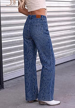 luvamia FleXclusive Rhinestone Jeans High Waisted Stretch Glitter Womens Wide Leg Jeans Glittering Rhinestone Embellished Jeans, 29.5" Inseam, Trendy Wide Leg Sparkly Jeans, Party, Night Out, Going Out Outfits