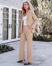 luvamia Pant Suits for Women 2 Piece Sets Business Casual Bootcut Pants Set Buttons Breasted Suit Jackets, High Waisted Bootcut Pants, 29" Inseam, Professional Office Pantsuits, Fall Teacher Outfits