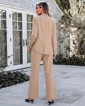 luvamia Pant Suits for Women 2 Piece Sets Business Casual Bootcut Pants Set Buttons Breasted Suit Jackets, High Waisted Bootcut Pants, 29" Inseam, Professional Office Pantsuits, Fall Teacher Outfits