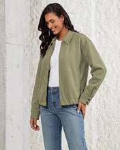 luvamia Faux Suede Jackets for Women Oversized Fall Coats Cropped Outerwear Zip Up, Long Sleeve, Slash Pockets, Modern Western Boho, Lapel Collar, Oversized Bomber Jacket, Drop Shoulder, Gathered Hem