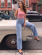 luvamia FleXclusive Wide Leg Jeans for Women High Waisted Stretch Denim Pants Side Seam Trendy, Stretchy, Baggy Straight Leg Jeans, 29.5 Inch Inseam, Angled Seam Detail, Country Concert, Western Outfits for Women