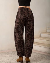 luvamia FleXcLusive Barrel Jeans Women High Waisted Baggy Leopard Cheetah Denim Pants Wide Leg Jeans for Women Trendy Stretchy, Ankle Length, Front Seam, Loose Fit, 27.5 Inch Inseam, Country Concert Outfits