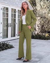 luvamia Pant Suits for Women 2 Piece Sets Business Casual Bootcut Pants Set Buttons Breasted Suit Jackets, High Waisted Bootcut Pants, 29" Inseam, Professional Office Pantsuits, Fall Teacher Outfits