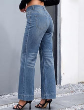 luvamia FleXcLusive Wide Leg Jeans for Women Trendy High Waisted Stretchy Denim Pants Wide Leg Pants, High Rise, 29.5" Inseam, 90s, Baggy Straight Leg Jeans, Stretch, Button Front, Western Denim Outfit for Women