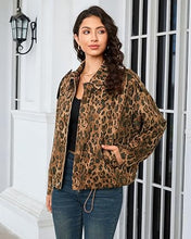 luvamia Faux Suede Leopard Jackets for Women Oversized Zip Up Bomber Coats Cheetah Animal Print Fall Jackets, Snap-Button Shoulder Tabs, Inner Lining, 2026 Trendy Fall Winter Coats, Western Outfits