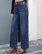 luvamia FleXcLusive Wide Leg Jeans for Women Trendy High Waisted Stretchy Denim Pants Wide Leg Pants, High Rise, 29.5" Inseam, 90s, Baggy Straight Leg Jeans, Stretch, Button Front, Western Denim Outfit for Women