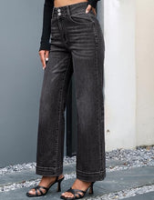 luvamia FleXcLusive Wide Leg Jeans for Women Trendy High Waisted Stretchy Denim Pants Wide Leg Pants, High Rise, 29.5" Inseam, 90s, Baggy Straight Leg Jeans, Stretch, Button Front, Western Denim Outfit for Women