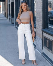 luvamia FleXclusive Wide Leg Jeans for Women High Waisted Stretchy Denim Pants Raw Hem Wide Leg Jeans, 90s Baggy Straight, High Rise, Stretch, 29.5 Inch Inseam, Button Front, Raw Hem, Western Outfit for Women