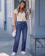 luvamia FleXclusive Straight Leg Jeans for Women High Waisted Tuxedo Stripe Denim Pants 29" Inseam, Stretchy Jean Pants, Tuxedo Stripe On The Side, Relaxed Fit Jeans With Design, 90s Style, Concert Outfits Women