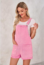 LUVAMIA Women's Denim Jumpsuit Overall Adjustable Sleeveless Stretch Short Romper Jean.