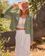 luvamia Fringe Jackets For Women Trendy Cropped Faux Suede Jacket Women Faux Leather Fall Jackets For Women, Full Lining, Zip Up, Tassel Cowgirl Jacket, Country Concert, Western Outfit For Women