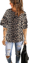luvamia Women's Casual 3/4 Tiered Bell Sleeve Crewneck Loose Tops Blouses Shirt