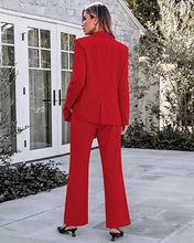 luvamia Pant Suits for Women 2 Piece Sets Business Casual Bootcut Pants Set Buttons Breasted Suit Jackets, High Waisted Bootcut Pants, 29" Inseam, Professional Office Pantsuits, Fall Teacher Outfits