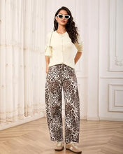 luvamia FleXcLusive Barrel Jeans Women High Waisted Baggy Leopard Cheetah Denim Pants Wide Leg Jeans for Women Trendy Stretchy, Ankle Length, Front Seam, Loose Fit, 27.5 Inch Inseam, Country Concert Outfits