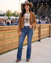 luvamia FleXclusive Bootcut Jeans for Women Trendy Mid Rise Stretch Western Denim Pants 90s, Vintage, Mid Waist, Flare, Boot cut Leg, Stretchy Jeans, 30.5" Inseam, Casual, Western Country Concert Outfits for Women