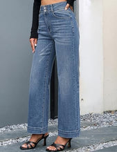 luvamia FleXcLusive Wide Leg Jeans for Women Trendy High Waisted Stretchy Denim Pants Wide Leg Pants, High Rise, 29.5" Inseam, 90s, Baggy Straight Leg Jeans, Stretch, Button Front, Western Denim Outfit for Women