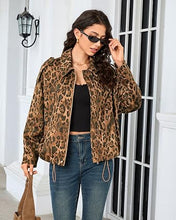 luvamia Faux Suede Leopard Jackets for Women Oversized Zip Up Bomber Coats Cheetah Animal Print Fall Jackets, Snap-Button Shoulder Tabs, Inner Lining, 2026 Trendy Fall Winter Coats, Western Outfits