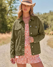 luvamia Jean Jacket Women Button Down Long Sleeve Oversized Denim Jackets Casual Jackets for Women Trendy, 2 Functional Side Pockets, No Stretch, Western Fall Outfits, Country Concert Outfits
