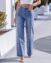 luvamia FleXclusive Wide Leg Rhinestone Jeans for Women High Waist Stretchy Denim Pants Sparkly Bling Jeans, Rhinestone Embellished, Baggy Straight Leg, 29.5" Inch Inseam, Trendy, Party, Night Out, Concert Outfits