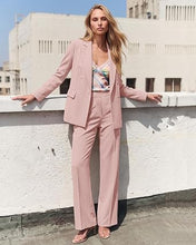 luvamia Pants Suits Women 2 Piece Double Breasted Business Casual Outfits Classic Notch Lapel, Wide Leg Pants, Structured Shoulders, Professional Dressy Pantsuit Set, Office Chic, 2026 Fall Fashion