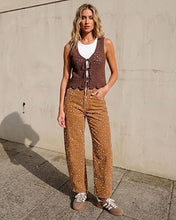 luvamia Barrel Jeans Women Deer Print High Waisted Patterned Denim Pants Knee Darts, 27.5" Inseam, Stretchy, Patterned Pants, Deer Fawn Print, Baggy Jeans Y2K, Speckled Dots, Concert Outfits Women