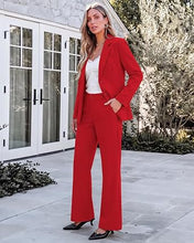 luvamia Pant Suits for Women 2 Piece Sets Business Casual Bootcut Pants Set Buttons Breasted Suit Jackets, High Waisted Bootcut Pants, 29" Inseam, Professional Office Pantsuits, Fall Teacher Outfits
