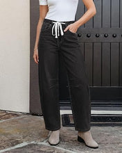 luvamia FleXclusive Barrel Jeans Women Trendy Baggy High Waisted Drawstring Denim Pants Barrel Wide Leg Pants, 27.5" Inseam, Baggy Jeans, Stretchy, Ankle Length, Drawstring Adjustable Waist, Casual Denim Outfits