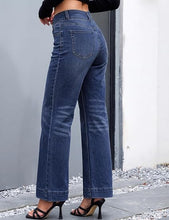 luvamia FleXcLusive Wide Leg Jeans for Women Trendy High Waisted Stretchy Denim Pants Wide Leg Pants, High Rise, 29.5" Inseam, 90s, Baggy Straight Leg Jeans, Stretch, Button Front, Western Denim Outfit for Women