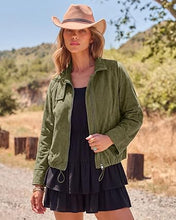 luvamia Faux Suede Jackets Women Oversized Cropped Funnel Neck Zip Up Coats Soft Faux Suede, Stand Collar, Loose Fit, Front Zipper, Modern Bomber Silhouette & Adjustable Hem, Fall Essential Outerwear