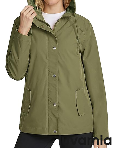 luvamia Rain Jacket Women Waterproof Lightweight Rain Coats Hiking Travel Windbreaker Raincoats with Adjustable Hood