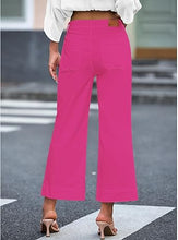 luvamia Wide Leg Jeans for Women Trendy High Waisted Flare Jeans Cropped Denim Pants Stretchy Baggy with Patch Pockets