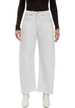 LUVAMIA Women's Barrel Style High Waist Jeans Regular Fit Slight Stretch with pocket