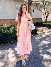 luvamia Denim Dress for Women Button Down Long Jean Shirt Vacation Dresses Babydoll Tiered Casual Summer