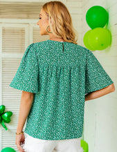 luvamia 2023 Blouses for Women Dressy Casual Floral Boho Babydoll Flowy Tops Summer Short Bell Sleeves Shirts