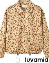 luvamia Faux Suede Leopard Jackets for Women Oversized Zip Up Bomber Coats Cheetah Animal Print Fall Jackets, Snap-Button Shoulder Tabs, Inner Lining, 2026 Trendy Fall Winter Coats, Western Outfits